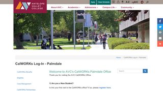 
                            10. CalWORKs Log-In - Palmdale | Antelope Valley College