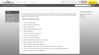
                            3. Cam4Free - Frequently Asked Questions