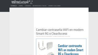 
                            4. Cambiar contraseña WiFi en modem Smart RG o ClearAccess