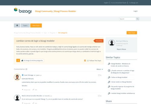 
                            8. cambiar correo de login a bizagi modeler - Bizagi Feedback
