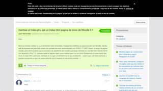 
                            8. Cambiar el Index.php por un Index.html pagina de inicio de Moodle 3.1