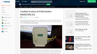 
                            6. Cambiar la clave wi-fi del modem SMART/RG ICE - conexio... en ...