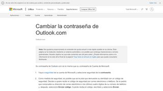 
                            1. Cambiar la contraseña de Outlook.com - Outlook - Office Support