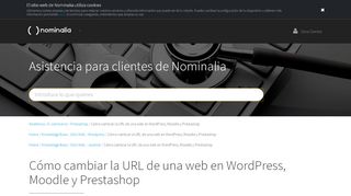 
                            10. Cambiar la URL de una web en Wordpress, Moodle y Prestashop