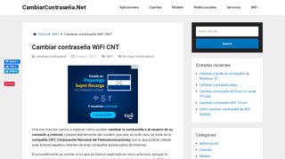 
                            8. Cambiar Usuario y Contraseña WiFi CNT 2015, 2016 y 2017