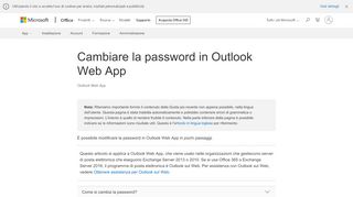 
                            13. Cambiare la password in Outlook Web App - Outlook - Office Support