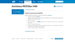 
                            1. Cambiare la password per MyFRITZ! | FRITZ!Box 7490 | AVM Italia