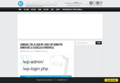 
                            11. Cambiare l'URL di Login wp-login e wp-admin per aumentare la ...