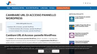 
                            11. Cambiare URL di Accesso Pannello Wordpress - Angelo Casarcia