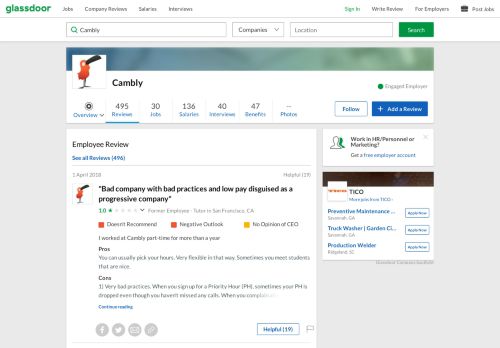 
                            8. Cambly - Bad company with bad practices and low pay disguised as a ...