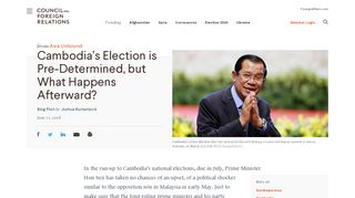 
                            12. Cambodia's Election is Pre-Determined, but What Happens Afterward ...