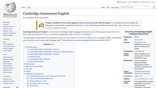 
                            7. Cambridge Assessment English - Wikipedia