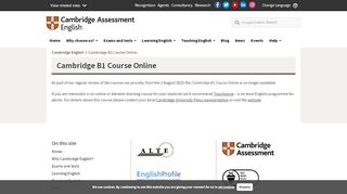 
                            9. Cambridge B1 Course Online - Cambridge English