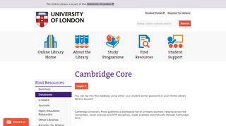 
                            7. Cambridge Core - The Online Library - University of London