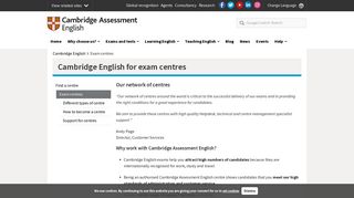 
                            5. Cambridge English for exam centres | Cambridge English