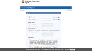 
                            11. Cambridge English Online Results Service - Register