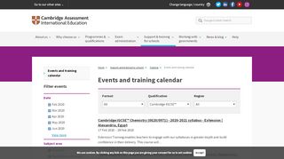 
                            3. Cambridge IGCSE training and events