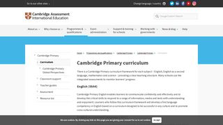
                            3. Cambridge Primary curriculum