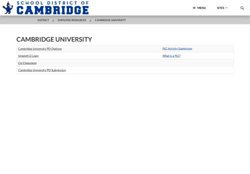 
                            11. Cambridge University - School District of Cambridge