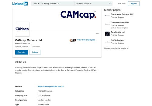 
                            12. CAMcap Markets Ltd. | LinkedIn