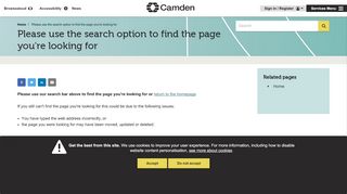 
                            3. Camden Council: Camden Account