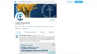 
                            6. Camden National Bank (@camdennational) | Twitter