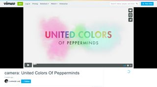 
                            9. camera: United Colors Of Pepperminds on Vimeo