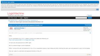 
                            4. camera url, how to give username and password directly in url ...