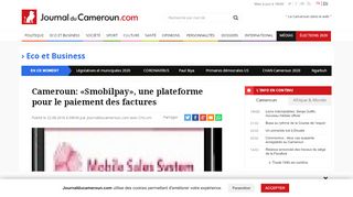 
                            11. Cameroun: «Smobilpay», une plateforme pour le paiement des factures