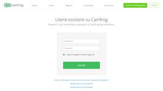 
                            1. Camfrog - Pagina di acesso