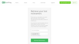 
                            4. Camfrog - Retrieve your lost nickname/s