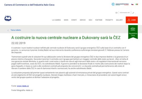 
                            8. CAMIC | A costruire la nuova centrale nucleare a Dukovany sarà la ČEZ
