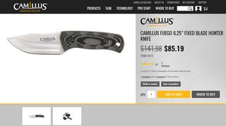 
                            9. Camillus Fuego Fixed Blade Hunter Knife - Camillus Knives