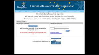 
                            11. Camp Fire Alaska - Online Registration - Login