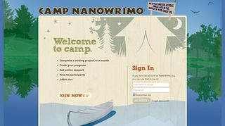 
                            1. Camp NaNoWriMo