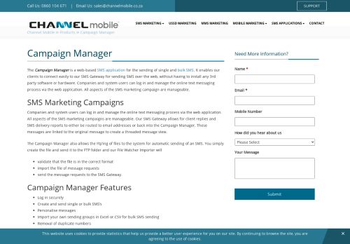 
                            4. Campaign Manager | SMS Applications | SMS ... - Channel Mobile