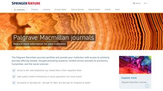 
                            9. Campaign: Palgrave Macmillan Journals | For Librarians | Springer ...