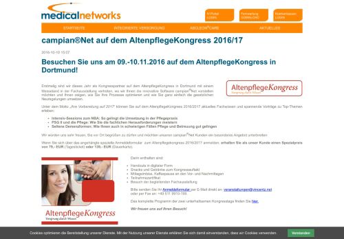 
                            5. campian®Net auf dem AltenpflegeKongress 2016/17 - Medicalnetworks