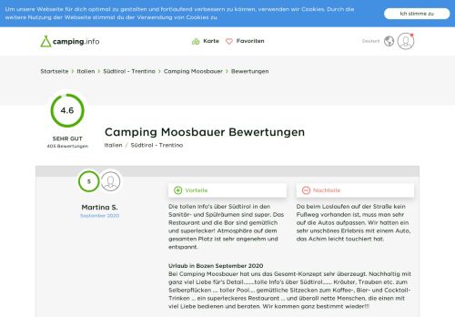 
                            6. Camping Moosbauer - Bewertung - Camping.info