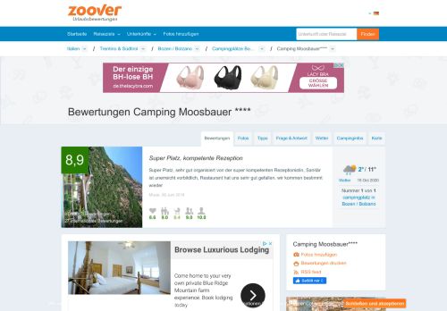 
                            11. Camping Moosbauer**** in Bozen / Bolzano Italien 8.9 Bewertungen ...