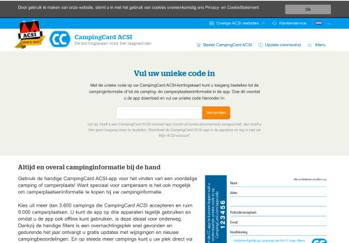 
                            6. CampingCard ACSI-app | Bestellen en informatie