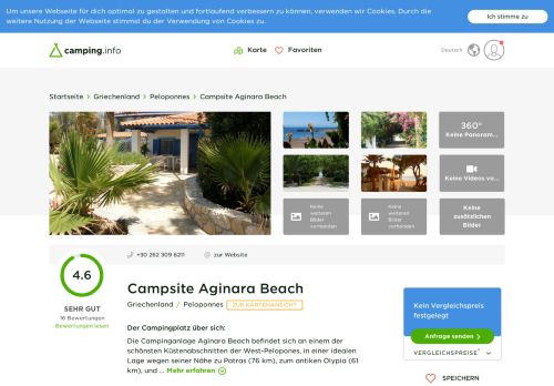 
                            2. Campsite Aginara Beach - Camping.info