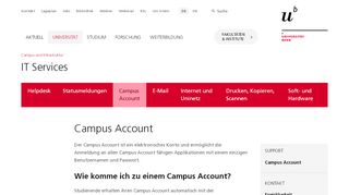 
                            6. Campus Account - Universität Bern