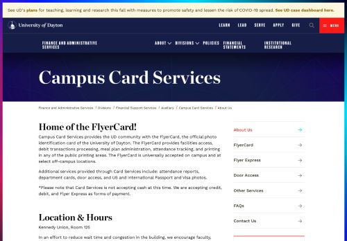 
                            13. Campus Card Services - University of Dayton