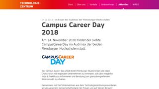 
                            9. Campus Career Day 2018 | WiREG - Technologiezentrum Flensburg