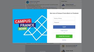 
                            9. Campus France Benin - Facebook