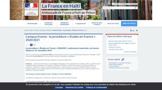 
                            12. Campus France : ouverture de la procédure « Etudes en ...