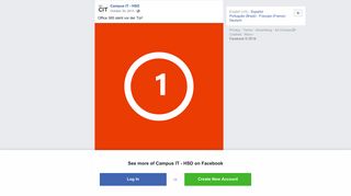 
                            10. Campus IT - HSD - Office 365 steht vor der Tür! | Facebook