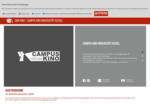 
                            3. Campus Kino Universität Kassel (Kassel) - unifilm.de