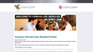 
                            1. Campus Life Services Student Portal - University of Limerick